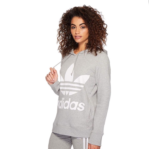 New Adidas ‘Oversized Trefoil Logo’ Hoodie - Picture 4 of 9